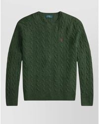 Polo Ralph Lauren - Cable-Knit Wool And Cashmere Crew-Neck Sweater - Lyst