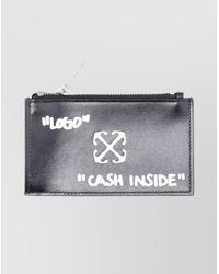 Off-White c/o Virgil Abloh - Leather Zip Cardholder - Lyst