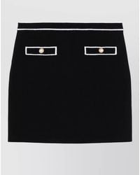 Alice + Olivia - High Waist Mini Skirt Buttons - Lyst