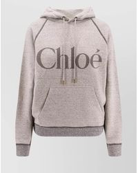 Chloé - Logo Print Oversized Hoodie - Lyst