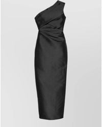 Solace London - Kira One Shoulder Satin Maxi Dress - Lyst