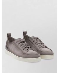 Santoni - Leather Montecarlo Low-Top Sneakers - Lyst
