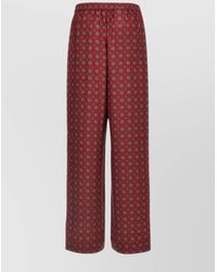 Moschino - Silk Printed High-Rise Straight-Leg Trousers - Lyst