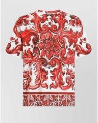 Dolce & Gabbana - Cotton Printed Short-Sleeve Crew-Neck T-Shirt - Lyst