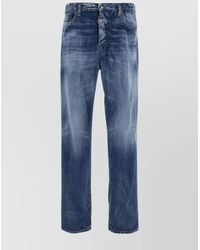 DSquared² - '642' Faded Wash Denim Trousers With Contrast Stitching - Lyst