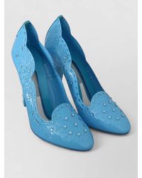 Dolce & Gabbana - Crystal-Embellished Floral Patent Leather Pumps - Lyst