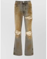 Amiri - Denim Jeans Belt Loops Distressed Faded Five Pocket - Lyst