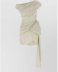 Self-Portrait - Polka Dot One Shoulder Mini Dress Tie - Lyst