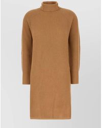 Max Mara - Cashmere Wool Mock Turtleneck Knee-Length Sweater Dress - Lyst