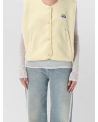 American Vintage - Hoktown Fleece Vest Patch Detail - Lyst