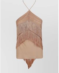 ANDAMANE - Reina Halterneck Top Crochet Fringe Design - Lyst