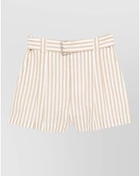 IRO - Striped Pleated Cropped Trousers - Lyst