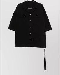 Rick Owens - Cotton Oversized Three Quarter Sleeve Shirt Jacket - Lyst