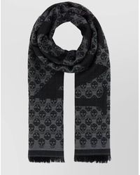 McQueen - Wool Logo-Embroidered Scarf - Lyst