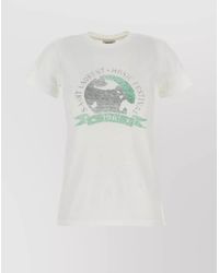 Saint Laurent - Graphic Print Cotton Slim-Fit T-Shirt - Lyst