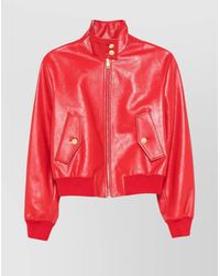 Bally - Leather Wool Bomber Jacket - Lyst