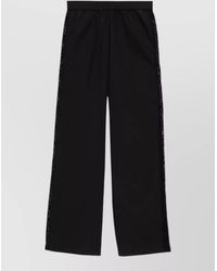 MSGM - Wide Leg Trousers Lace Side Panels - Lyst