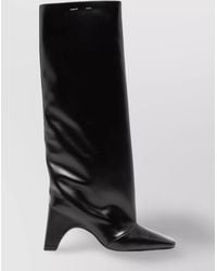 Coperni - Leather Logo Print Square Toe High Heel Ankle Boots - Lyst
