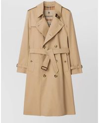 Burberry - Kensington Trench Coat Long Cotton Gabardine - Lyst
