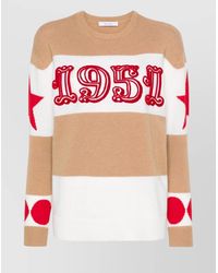 Max Mara - Striped Wool Cashmere Intarsia Knit Jumper - Lyst