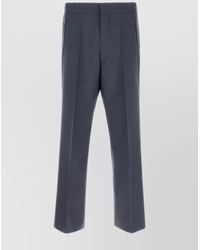 Prada - Mohair Silk Straight-Leg Trousers - Lyst