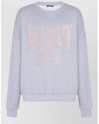 Balmain - Crew Neck Long Sleeve Nylon Silk Sweater - Lyst