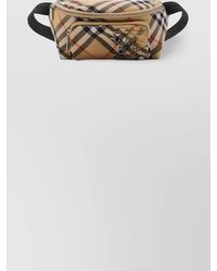 Burberry - Belt Bags With Check Pattern And Front Pocket - Lyst
