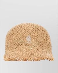 Prada - Raffia Cap Baseball Style Adjustable Strap - Lyst
