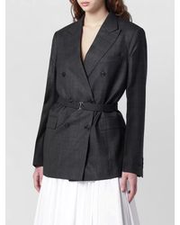 Prada - Tailored Suit Jacket Belted Waist Detail - Lyst