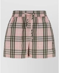 Burberry - Evelyn Check Shorts Featuring Side Pockets - Lyst