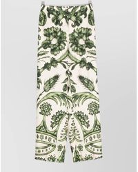 F.R.S For Restless Sleepers - Silk Trousers High Waist Floral Pattern - Lyst