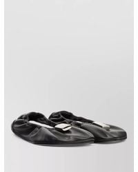 MM6 by Maison Margiela - Ballet Flat Shoe Calfskin Lambskin Metal - Lyst
