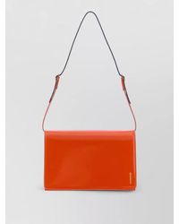 Jil Sander - Small Leather File Crossbody Shoulder Bag - Lyst
