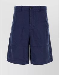 C.P. Company - Stretch Cotton Bermuda Shorts With Pockets And Loops - Lyst