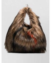 La Milanesa - Faux Fur Small Bucket Bag - Lyst