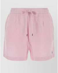 Polo Ralph Lauren - Linen Pleated Mid-Rise Bermuda Shorts - Lyst