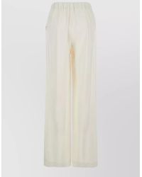P.A.R.O.S.H. - Wide Leg Nylon Silk Blend Trousers - Lyst