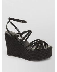 Jimmy Choo - Nyra 100 Ankle Strap Wedge Sandals - Lyst