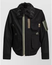 Sacai - Wool Padded Bomber Jacket - Lyst