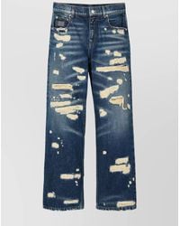 Marc Jacobs - Straight Jean With Rip And Repair Detailing - Lyst