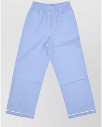 LA ROSE - Cotton Night Trousers Button Detail Waistband - Lyst