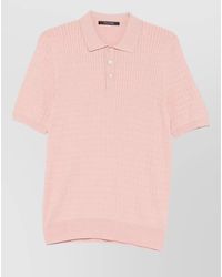 Tagliatore - Polo Shirt Cable Knit Short Sleeves - Lyst