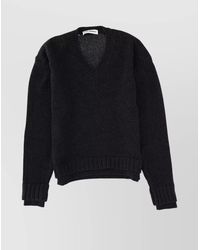 Our Legacy - Merino Wool Oversized V-Neck Jumper - Lyst