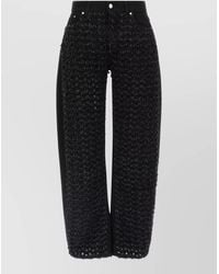 Stella McCartney - Textured Denim Trousers Belt Loops Five Pockets - Lyst