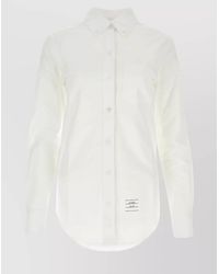 Thom Browne - Cotton Long-Sleeve Point-Collar Shirt - Lyst