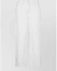 Brunello Cucinelli - Trousers Wide Leg Belt Loops Pockets - Lyst