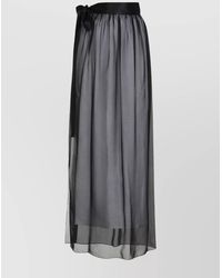 Dolce & Gabbana - Long Silk Chiffon Skirt - Lyst