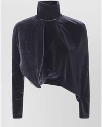Junya Watanabe - Asymmetric Turtleneck Knitted Top - Lyst