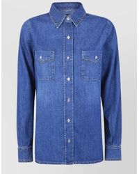 7 For All Mankind - Studded Cotton Shirt - Lyst