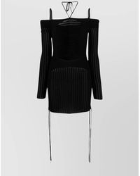 ANDREADAMO - Ribbed Knit Mini Dress With Cut-Out Detailing - Lyst